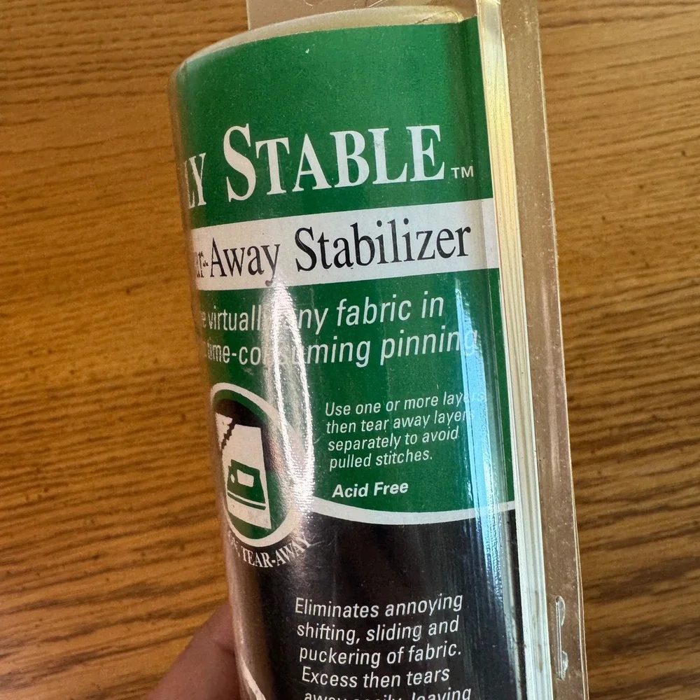Sulky Totally Stable Iron-On Tear-Away Stabilizer Fabric Applique‎ Monogram